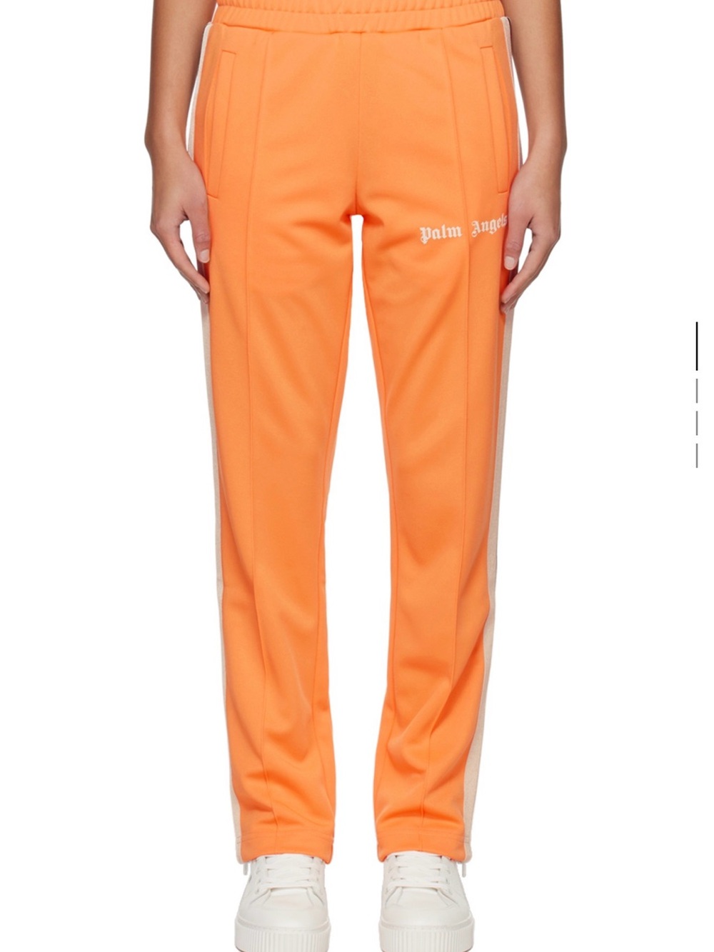 Palm Angels Orange Track Pants with Side Stripe